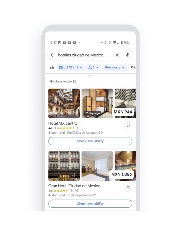google hotel ads, hotel ads mexico
